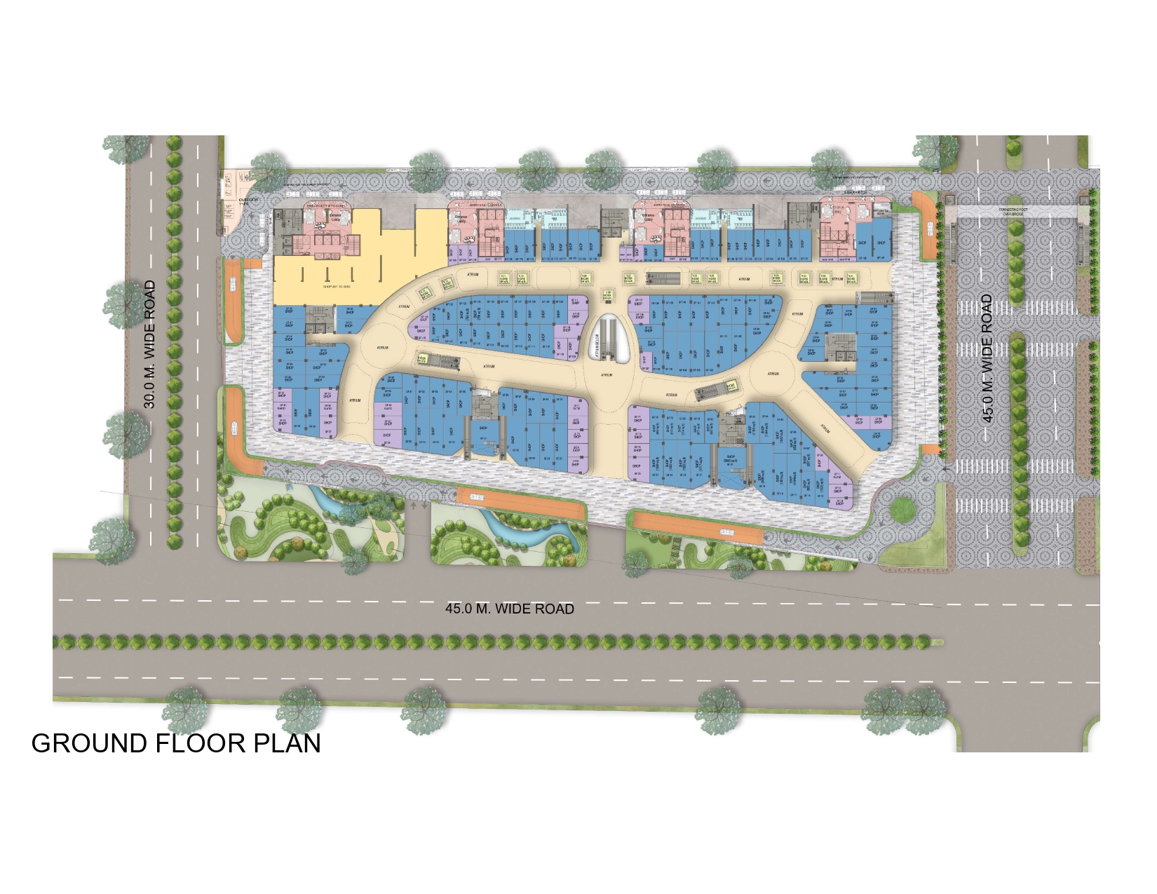 Ground floor layout with premium amenities